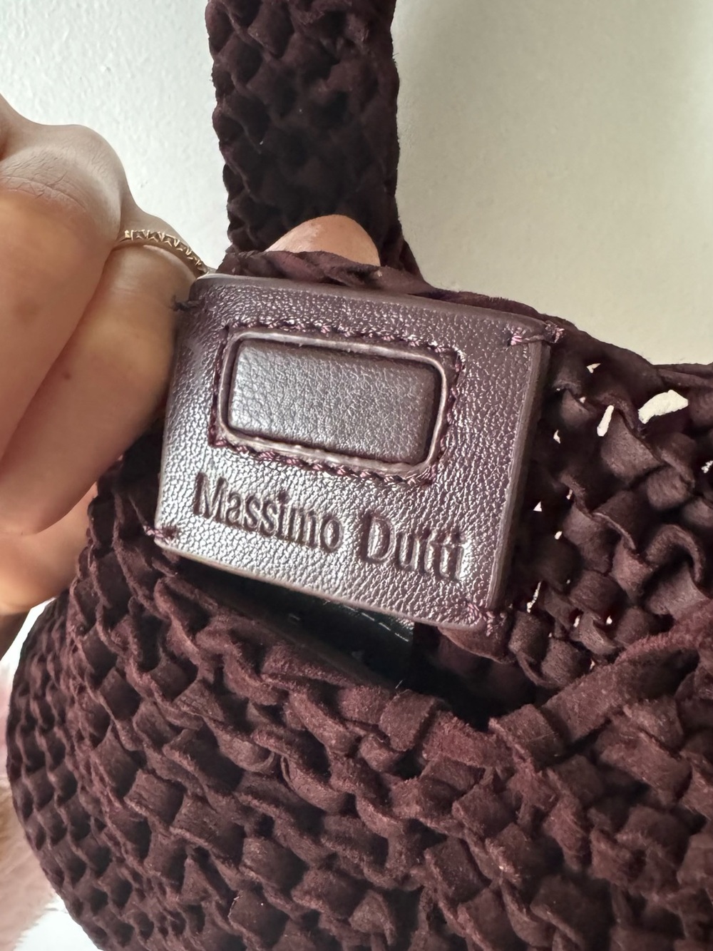 Massimo Dutti. Braided REAL suede leather. Mini bag! - Picture 2 of 3